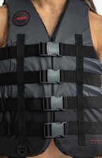 Jobe 4 Buckle Vest Black Schwimmweste Schwarz Größe M, Wassersportweste, Kanu