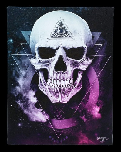 Kleine leinwand totenkopf - kleine,