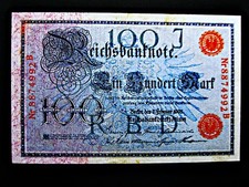 Reichsbanknote  100 Mark  1908