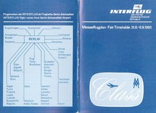[m15] Flugplan - Messe / Fair Leipzig - INTERFLUG - Herbst / Autumn  1985