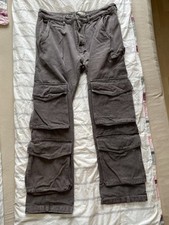 Mosquets Carpenter Jeans Cargostyle Grau Braun L