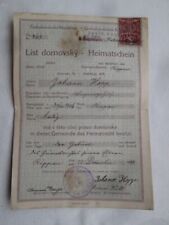 Ausweis Heimatschein - Rippau - Hohenstadt - Sudetenland - Repova - 1933