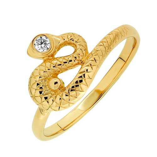 0038 schlangenring aus - 0038, gold
