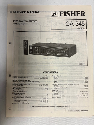 Fisher service manual - fisher,