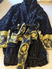 Versace Bademantel in Schwarz
