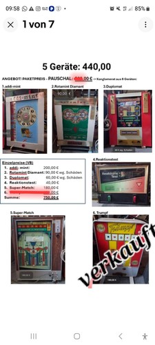 Paket aus geldspielgeräten - paket,