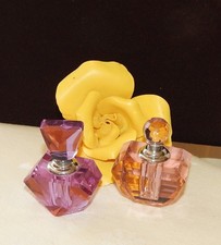 2x Kristall geschliffenes Glas