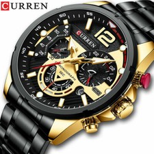 Luxus Herren Uhren Chronograph Wasserdicht Kalender Datum Analog Quarz Uhr Top