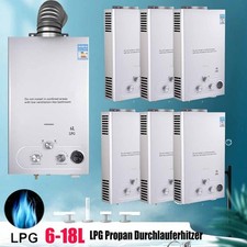 LPG Propan 6-18L Camping Durchlauferhitzer  Campingdusche Warmwasser DHL