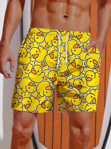 Herren badeanzug ente - badeanzug, gelb