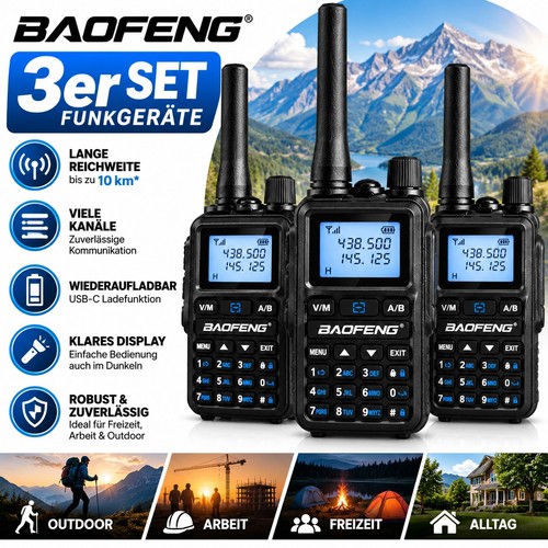 Baofeng walkie talkie - 3x,