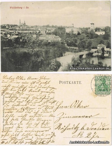 Ansichtskarte waldenburg - ansichtskarte,
