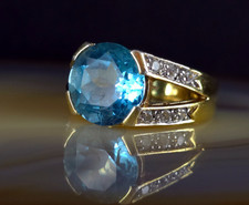 Ring Silber 925 blau Spinell