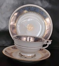 Kaffee-Tee-Sammeltasse Antik Rieber Mitterteich Bavaria vergoldet 