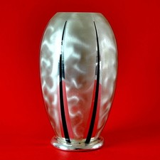 Versilberte WMF IKORA Metallvase, Höhe 24 cm, 60er Jahre
