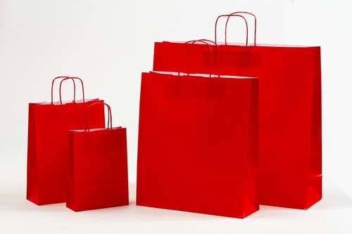 Papiertragetaschen rot - papiertragetaschen,