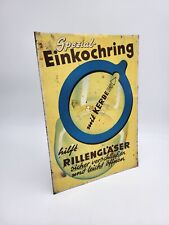 Spezial Einkochring # altes Blechschild Aufsteller # Haushalt Reklame Werbung