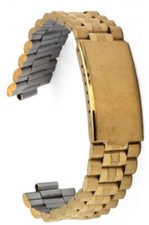 Edelstahluhrarmband IP gold -