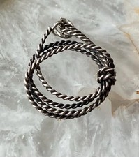 Vintage Sterlingsilber Charm Rodeo Lariat Seil Lasso Seil 16,3 mm