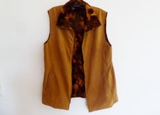 Edle Wende Weste beige Velour - Fell Optik NEUw., 44/46 XXL