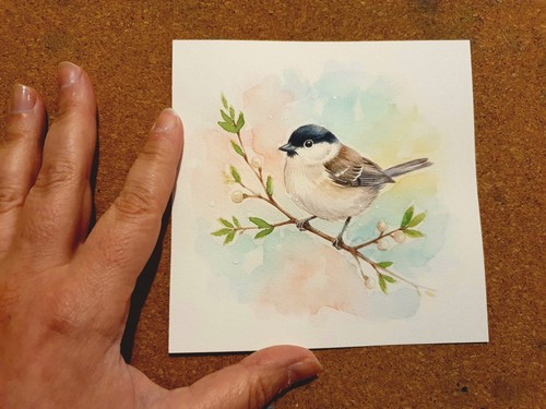 Aquarell mönchsgrasmücke - aquarell,