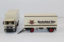 hg1521, Alter Herpa LKW Hängerzug MAN Brauerei Bischofshof Bier 1:87 / H0 