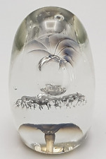 PAPERWEIGHT Briefbeschwerer ATELIER MOLNAR Glaskunst Skulptur Ei-Form ca.8cm TOP