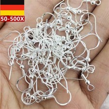 500Stk 925 Sterlingsilber-Spulen-Ohr-Draht-Kugel-Ohrring-Haken DIY Schmucksachen