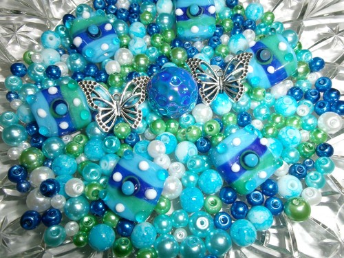 Glasperle mix 145 indische - glasperle,
