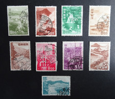 Verschiedene Briefmarken Japan - Sehenswürdigkeiten