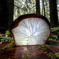 Achat-Geode-Teelichthalter