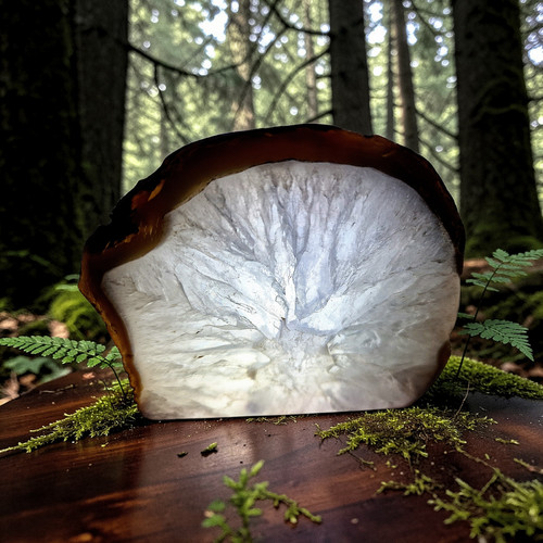 Achat-Geode-Teelichthalter