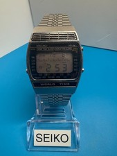 Seiko  A239-5020 World Time Quartz LCD Alarm Vintage Herrenuhr