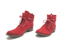 Marco Tozzi Damen Stiefel Stiefelette Boots Freizeit Comfort Rot Gr 40
