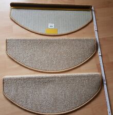 3 Teppichfliesen Beige SOPO Stufenmatte 28x65cm Teppichboden Treppe Stufen