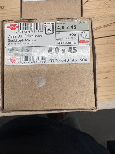 Würth 45 holzschrauben - 4,0*45,