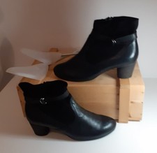 GABOR Stiefelette,schwarz,Glatt-/ Velourleder,Gr. 40, Gabor 6,5 - m.Schuhspanner