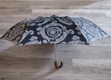 Retro Gianni Versace Regenschirm m. Holzgriff Knirps TOP ZUSTAND