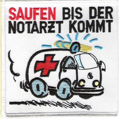 Fusbball aufnäher saufen - fusbball, +
