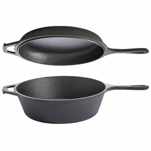 Gusseisen 2in1 topf pfanne - gusseisen,