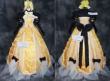 a-217 Rin Victorian Rokoko Cosplay Kostüm Gothic Ball ABEND-KLEID Gelb Hochzeit