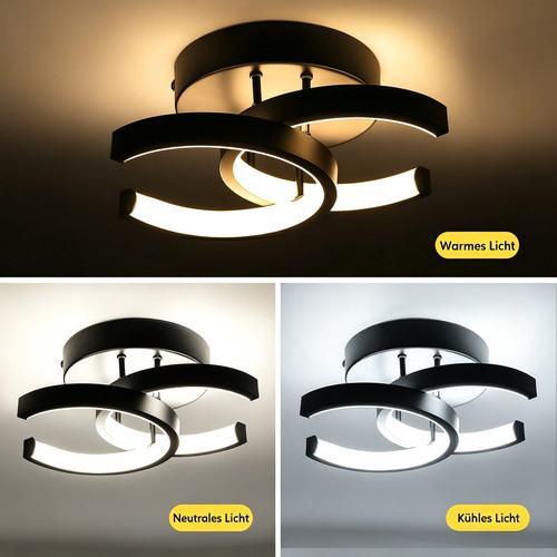 Farbige decken lampe - 3-farbige, dimmbar