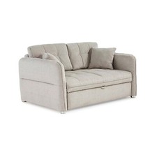 Schlafsofa Schlafcouch Verwandlungssofa Hellgrau Chenille Gästebettfunktion