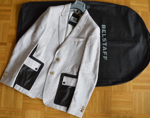 Belstaff leinen mit leder - belstaff,