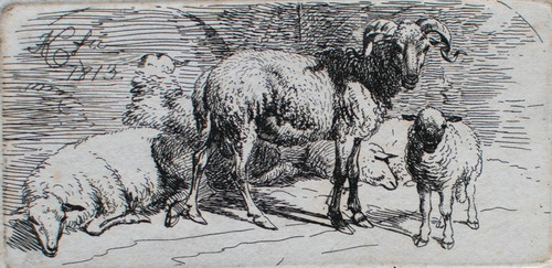 Biedermeier widder lamm - biedermeier,