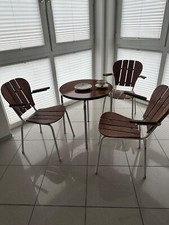 50er 60er Midcentury Teak Stahlrohr Stühle Design Stühle Rockabilly