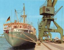 116/572 AK ROSTOCK WARNEMÜNDE SCHIFF ROSTOCK KRAN FAHNE MOLE LEUCHTTURM DDR 1977