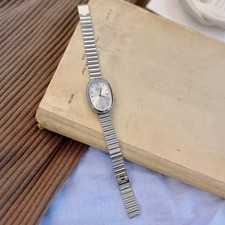 Damen Armbanduhr Gold oval