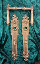 Antike Drückergarnitur Türbeschlag Messing  Jugendstil  um 1900