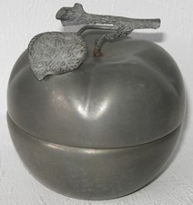 Große Zinn Apfel-Schatulle /